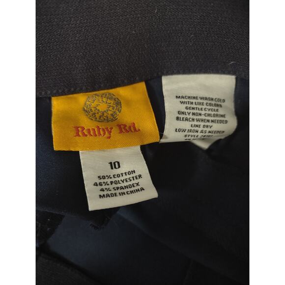 Ruby Rd. Navy Ankle Pants - Picture 3 of 4